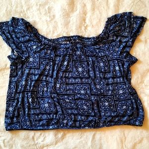 New Lane Bryant blue short sleeve shirt 26/28